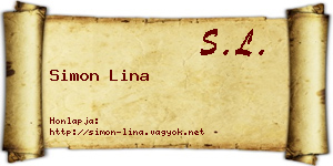 Simon Lina névjegykártya